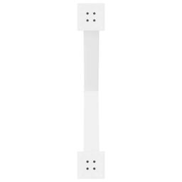 Berkfield Home Dining Table Legs X-Shaped 3 pcs White 90x(72-73) cm Steel - thumbnail 7