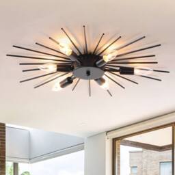 Garwarm 6 -Light 60cm Dimmable Sputnik Flush Mount in Black - thumbnail 1