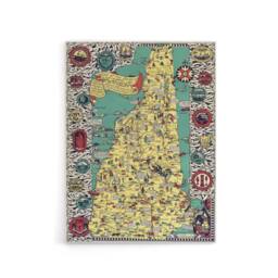 "Artery8 Shurtleff 1926 New Hampshire Pictorial Map Canvas Wall Art Print - Size: W18"" x H24""" - thumbnail 1