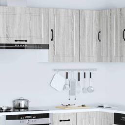 Berkfield Home Kitchen Wall Cabinet¬†Porto Grey Sonoma Engineered Wood - thumbnail 4
