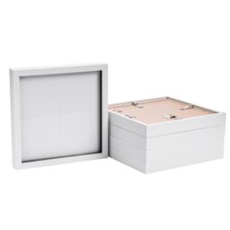 "Nicola Spring 3D Box Photo Frames - 20 x 20"" - Pack of 5 in White" - thumbnail 1