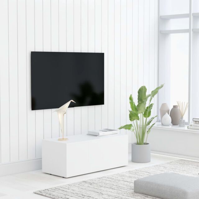 Berkfield Home TV Cabinet White 80x34x30 cm Engineered Wood - Size: 80 x 34 x 30 cm - image 1
