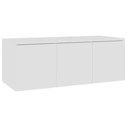 Berkfield Home TV Cabinet White 80x34x30 cm Engineered Wood - Size: 80 x 34 x 30 cm - thumbnail 2
