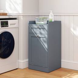 VOGREX Grey Laundry Cabinet with Drawer - thumbnail 4