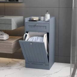 VOGREX Grey Laundry Cabinet with Drawer - thumbnail 5