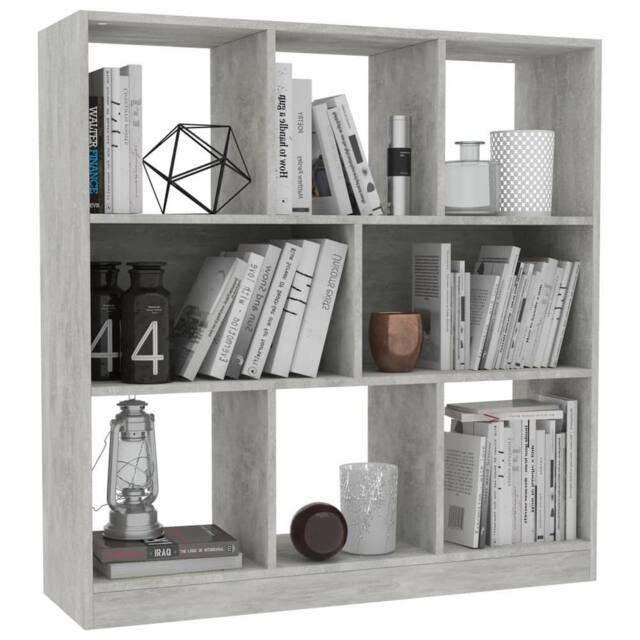 Berkfield Home Classic Book Cabinet Concrete Grey 97.5x29.5x100 cm Engineered Wood - image 1
