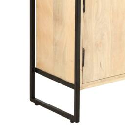 Berkfield Home 4-Tier Bookcase 124x30x180 cm Solid Mango Wood in Brown - Size: 124 x 30 x 180 cm - thumbnail 8