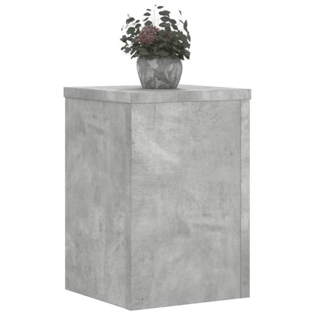 Berkfield Home Plant Stands 2 pcs Concrete Grey 25x25x35 cm Engineered Wood - Size: 25 x 25 x 35 cm - image 1