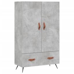 Berkfield Home Highboard Concrete Grey 69.5x31x115 cm Engineered Wood - thumbnail 1