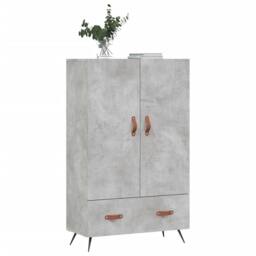 Berkfield Home Highboard Concrete Grey 69.5x31x115 cm Engineered Wood - thumbnail 4