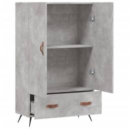 Berkfield Home Highboard Concrete Grey 69.5x31x115 cm Engineered Wood - thumbnail 5