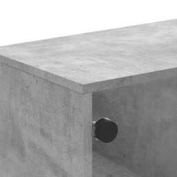 Berkfield Home Coffee Table with Glass Doors Concrete Grey 68.5x50x50 cm - thumbnail 8