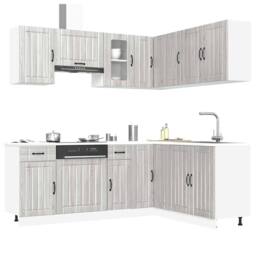 Berkfield Home 11 Piece Kitchen Cabinet Set Kalmar Grey Sonoma Engineered Wood - thumbnail 2