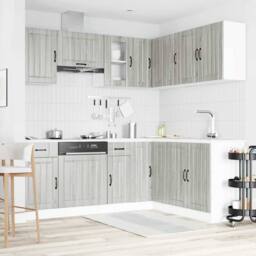 Berkfield Home 11 Piece Kitchen Cabinet Set Kalmar Grey Sonoma Engineered Wood - thumbnail 3