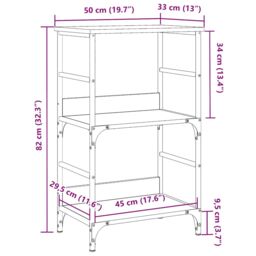 Berkfield Home Book Cabinet Old Wood 50x33x82 cm Engineered Wood in Brown - Size: 50 x 33 x 82 cm - thumbnail 9