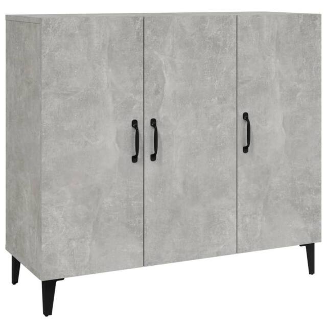 Berkfield Home Sideboard Concrete Grey 90x34x80 cm Engineered Wood - Size: 90 x 34 x 80 cm - image 1