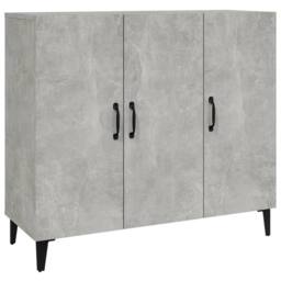 Berkfield Home Sideboard Concrete Grey 90x34x80 cm Engineered Wood - Size: 90 x 34 x 80 cm - thumbnail 1