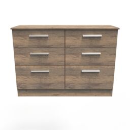 Ready Assembled 2 U Trent 6 Drawer Wide Chest (Ready Assembled) in Dark Brown - thumbnail 1