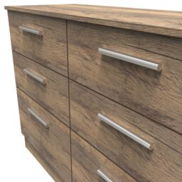 Ready Assembled 2 U Trent 6 Drawer Wide Chest (Ready Assembled) in Dark Brown - thumbnail 4