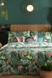 Furn Amazonia Rainforest Reversible Duvet Cover Set in Jade - Size: Super King - thumbnail 1
