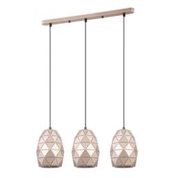 Netlighting Modern Hanging Pendant Golden Champagne 3 Light E27 in Gold - thumbnail 2