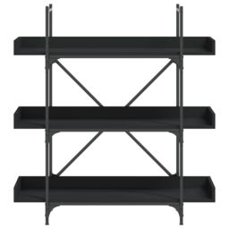Berkfield Home Bookcase 3-Tier Black 100x33x108.5 cm Engineered Wood - thumbnail 4
