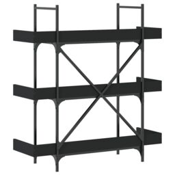 Berkfield Home Bookcase 3-Tier Black 100x33x108.5 cm Engineered Wood - thumbnail 6