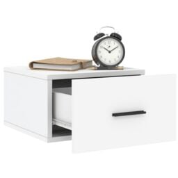 Berkfield Home Wall-mounted Bedside Cabinet White 35x35x20 cm - Size: 35 x 35 x 20 cm - thumbnail 4