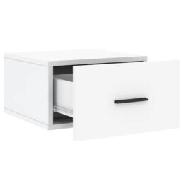 Berkfield Home Wall-mounted Bedside Cabinet White 35x35x20 cm - Size: 35 x 35 x 20 cm - thumbnail 6