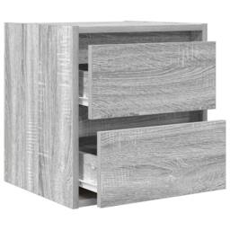 Berkfield Home Wall-mounted Bedside Cabinets 2 pcs Grey Sonoma 38x34x40 cm - Size: 38 x 34 x 40 cm - thumbnail 6