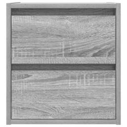 Berkfield Home Wall-mounted Bedside Cabinets 2 pcs Grey Sonoma 38x34x40 cm - Size: 38 x 34 x 40 cm - thumbnail 7