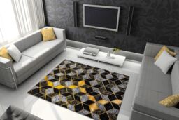 RugsX Gloss Rug in Black - Size: 140 cm x 190 cm - thumbnail 5