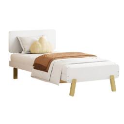 Amani 3ft Single Kids Bed Sturdy Timber Frame with 100kg Weight Capacity in Soft White - thumbnail 2