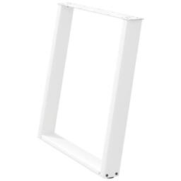 Berkfield Home vidXL Dining Table Legs U-Shaped 2 pcs White 70x(72-73) cm Steel - thumbnail 4