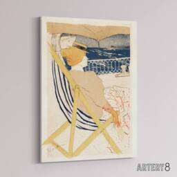 "Artery8 Ocean Cruise Passenger Canvas Wall Art Print Toulouse Lautrec in Beige - Size: W18"" x H24""" - thumbnail 2