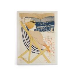 "Artery8 Ocean Cruise Passenger Canvas Wall Art Print Toulouse Lautrec in Beige - Size: W18"" x H24""" - thumbnail 1