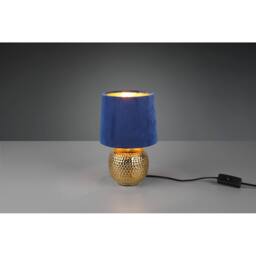 Netlighting Sophia Modern Table Lamp Round Tapered Shade Gold Blue Shade - thumbnail 2