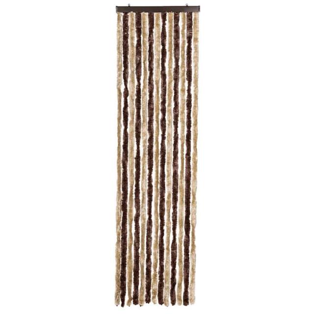 Berkfield Home Insect Curtain Beige & Light Brown 56x200 cm Chenille - image 1