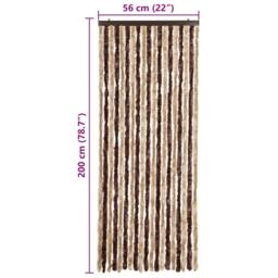 Berkfield Home Insect Curtain Beige & Light Brown 56x200 cm Chenille - thumbnail 7