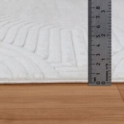 Livabliss Le Mans-Modern Beige Grey White 3D High & Low Pile Textured In- & Outdoor Rug - Size: 80 cm x 150 cm - thumbnail 7