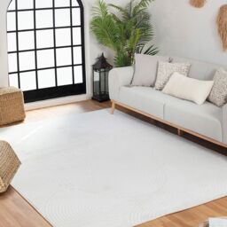 Livabliss Le Mans-Modern Beige Grey White 3D High & Low Pile Textured In- & Outdoor Rug - Size: 80 cm x 150 cm - thumbnail 1