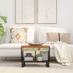 Berkfield Home Coffee Table 55x50x40 cm Solid Wood Reclaimed - Size: 55 x 50 x 40 cm - thumbnail 1