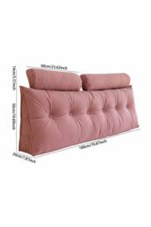 Living and Home Wedge Headboard Pillow with Removable Cover and 2 Bolster Pillows in Rose - thumbnail 7