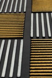 JVL Platina Scraper Rubber Doormat 40x70cm Silver/Gold in Gold - Size: 40 cm x 70 cm - thumbnail 3