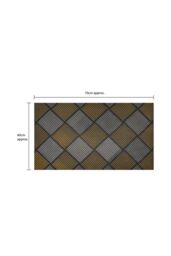 JVL Platina Scraper Rubber Doormat 40x70cm Silver/Gold in Gold - Size: 40 cm x 70 cm - thumbnail 5