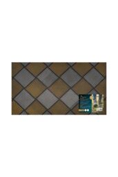 JVL Platina Scraper Rubber Doormat 40x70cm Silver/Gold in Gold - Size: 40 cm x 70 cm - thumbnail 6