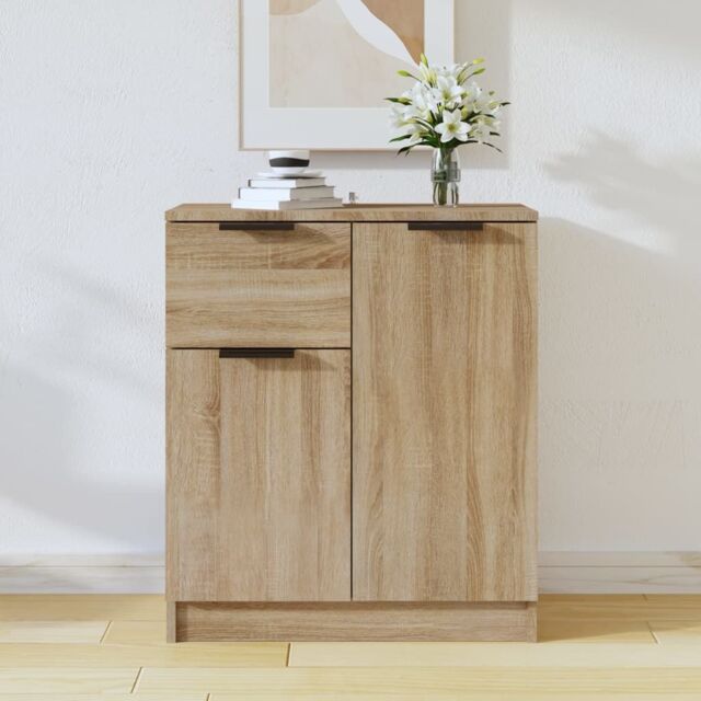 Berkfield Home Sideboard Sonoma oak 60x30x70 cm Engineered Wood in Brown - Size: 60 x 30 x 70 cm