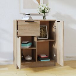 Berkfield Home Sideboard Sonoma oak 60x30x70 cm Engineered Wood in Brown - Size: 60 x 30 x 70 cm - thumbnail 3