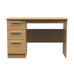 Ready Assembled 2 U Windsor 3 Drawer Desk (Ready Assembled) in Light Brown - thumbnail 1