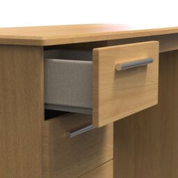 Ready Assembled 2 U Windsor 3 Drawer Desk (Ready Assembled) in Light Brown - thumbnail 5